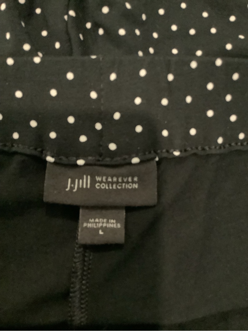 J. Jill Black Shorts with White Polka Dots - Picture 4 of 7